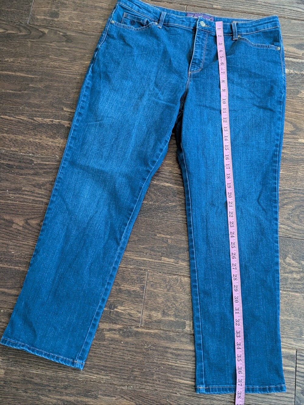 Gloria Vanderbilt Amanda 2.0 Slim Fit Straight Leg Blue Jeans - Picture 6 of 7